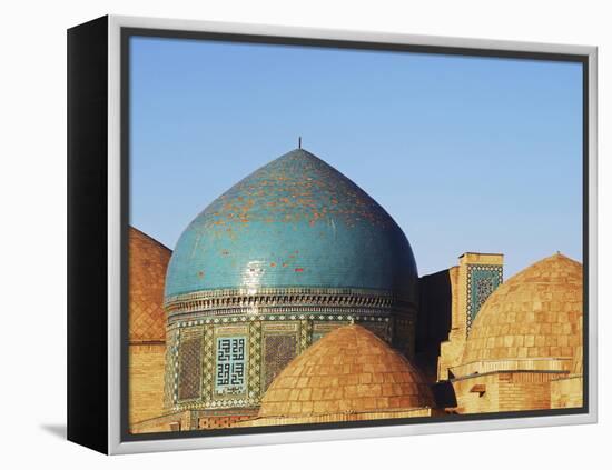 Necropolis in Central, Part of the Shah-I-Zinda Mausoleum, Shah-I-Zinda, Samarkand, Uzbekistan-Anthony Asael-Framed Premier Image Canvas