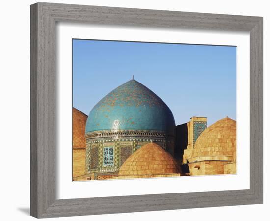 Necropolis in Central, Part of the Shah-I-Zinda Mausoleum, Shah-I-Zinda, Samarkand, Uzbekistan-Anthony Asael-Framed Photographic Print