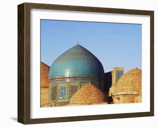 Necropolis in Central, Part of the Shah-I-Zinda Mausoleum, Shah-I-Zinda, Samarkand, Uzbekistan-Anthony Asael-Framed Photographic Print