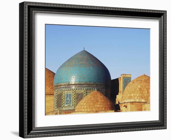 Necropolis in Central, Part of the Shah-I-Zinda Mausoleum, Shah-I-Zinda, Samarkand, Uzbekistan-Anthony Asael-Framed Photographic Print