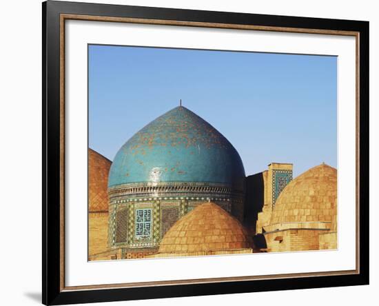 Necropolis in Central, Part of the Shah-I-Zinda Mausoleum, Shah-I-Zinda, Samarkand, Uzbekistan-Anthony Asael-Framed Photographic Print