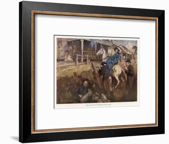 Ned Kelly Shoot Out, 1880-null-Framed Art Print