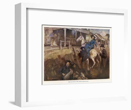 Ned Kelly Shoot Out, 1880-null-Framed Art Print