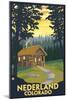 Nederland, Colorado - Cabin Scene-Lantern Press-Mounted Art Print