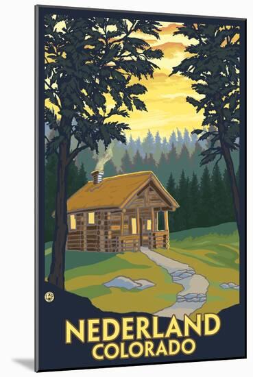 Nederland, Colorado - Cabin Scene-Lantern Press-Mounted Art Print