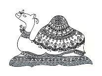 Animals Camel 2-Neeti Goswami-Art Print