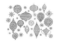 Pattern Christmas Ornaments-Neeti Goswami-Art Print