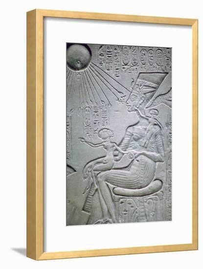 Nefertiti and two of her daughters. Artist: Unknown-Unknown-Framed Giclee Print