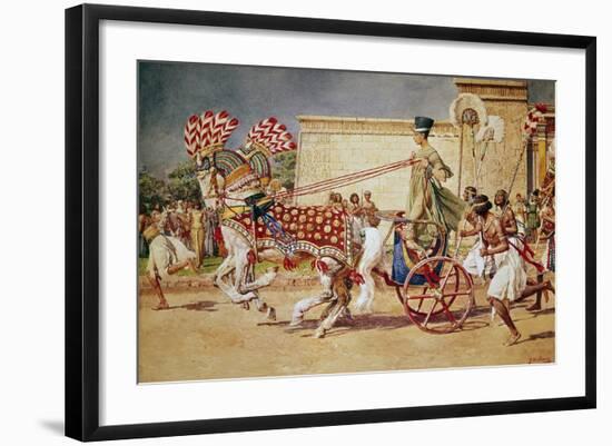 Nefertiti in Her Royal Chariot-Fortunino Matania-Framed Giclee Print