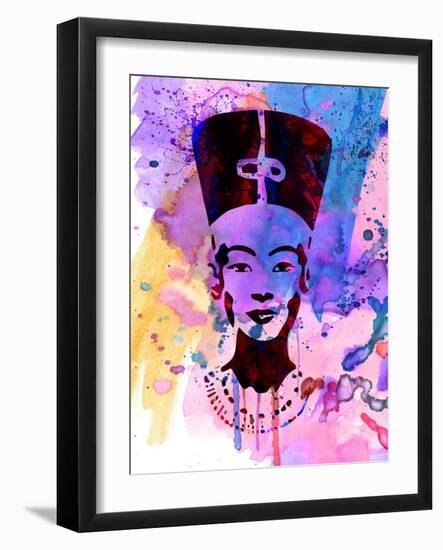 Nefertiti Watercolor-Anna Malkin-Framed Art Print