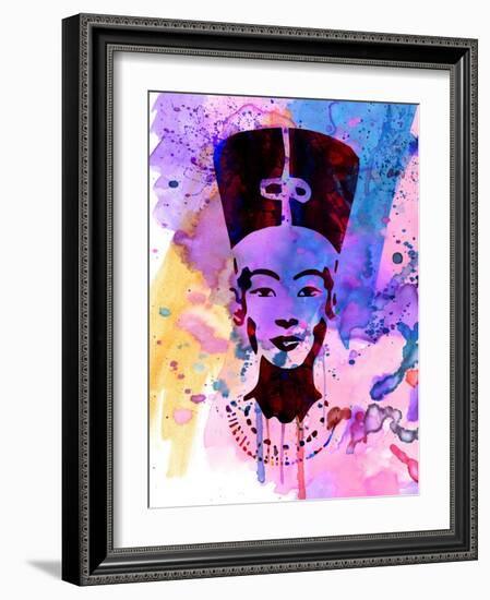 Nefertiti Watercolor-Anna Malkin-Framed Art Print