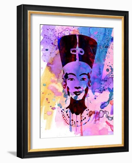 Nefertiti Watercolor-Anna Malkin-Framed Art Print