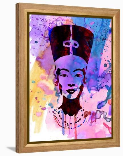 Nefertiti Watercolor-Anna Malkin-Framed Stretched Canvas