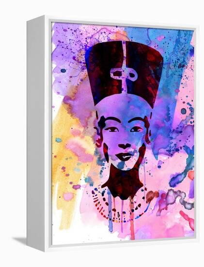 Nefertiti Watercolor-Anna Malkin-Framed Stretched Canvas