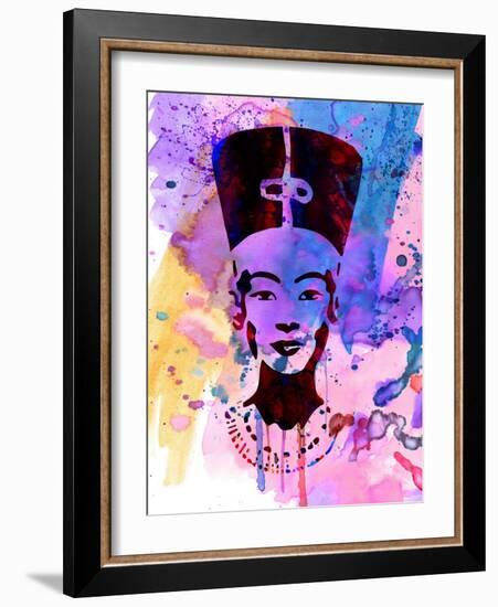 Nefertiti Watercolor-Anna Malkin-Framed Art Print