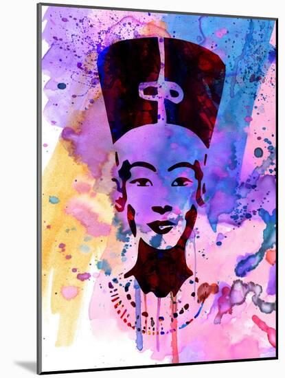 Nefertiti Watercolor-Anna Malkin-Mounted Art Print