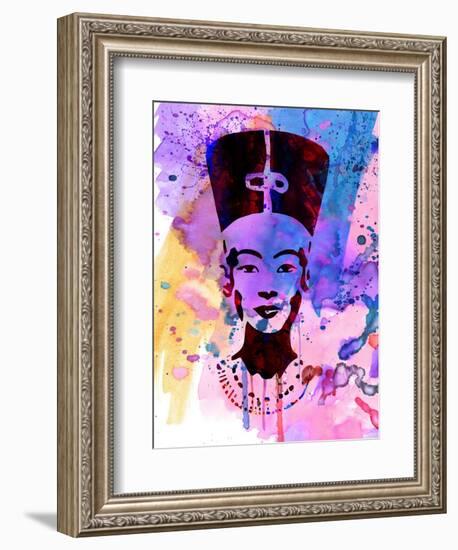 Nefertiti Watercolor-Anna Malkin-Framed Art Print