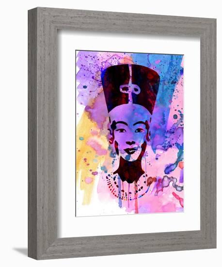 Nefertiti Watercolor-Anna Malkin-Framed Art Print