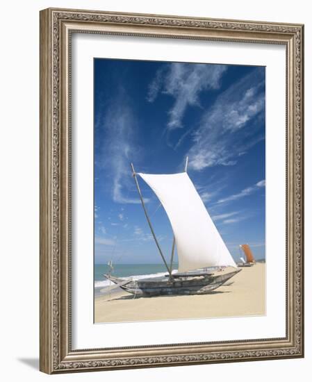 Negombo Beach, Traditional Outrigger Fishing Boats, Negombo, Sri Lanka-Steve Vidler-Framed Photographic Print