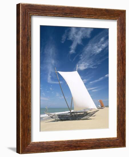 Negombo Beach, Traditional Outrigger Fishing Boats, Negombo, Sri Lanka-Steve Vidler-Framed Photographic Print