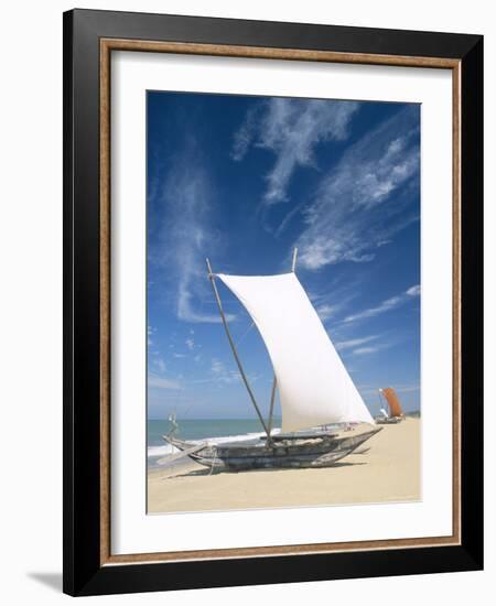 Negombo Beach, Traditional Outrigger Fishing Boats, Negombo, Sri Lanka-Steve Vidler-Framed Photographic Print