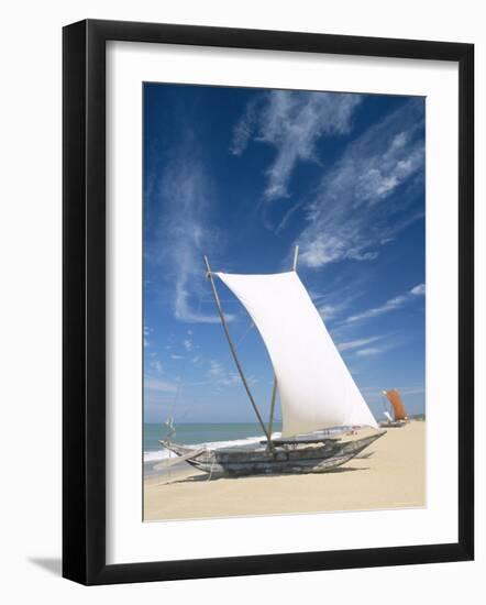 Negombo Beach, Traditional Outrigger Fishing Boats, Negombo, Sri Lanka-Steve Vidler-Framed Photographic Print