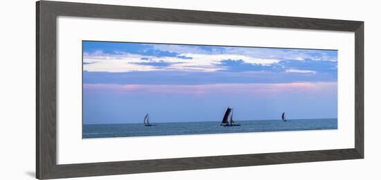 Negombo, Traditional Outrigger Fishing Boats (Oruva) Returning to Negombo Fishing Market, Sri Lanka-Matthew Williams-Ellis-Framed Photographic Print