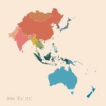 Map of Asia Pacific-negoworks-Photographic Print