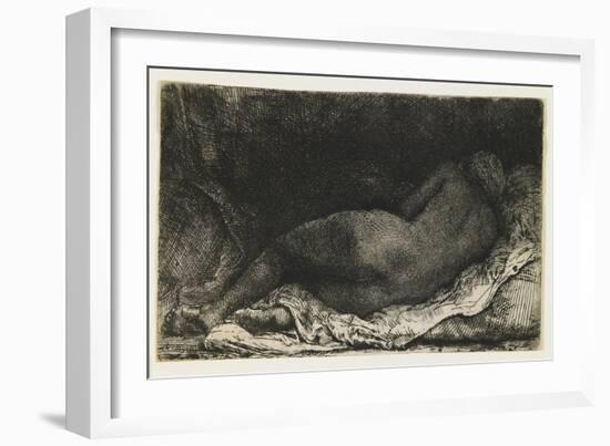 Negress Lying Down, 1658-Rembrandt van Rijn-Framed Giclee Print