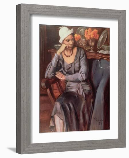Negress with a Cloche Hat, 1932-Emile Bernard-Framed Giclee Print