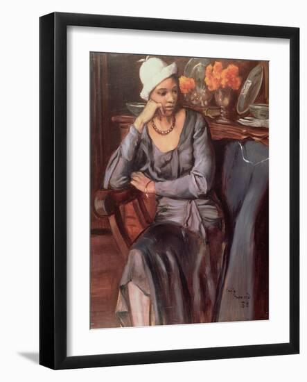 Negress with a Cloche Hat, 1932-Emile Bernard-Framed Giclee Print