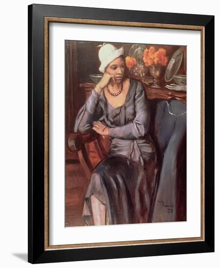 Negress with a Cloche Hat, 1932-Emile Bernard-Framed Giclee Print