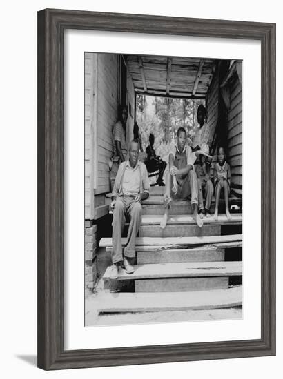 Negro Family Sharecroppers on Porch-Dorothea Lange-Framed Art Print