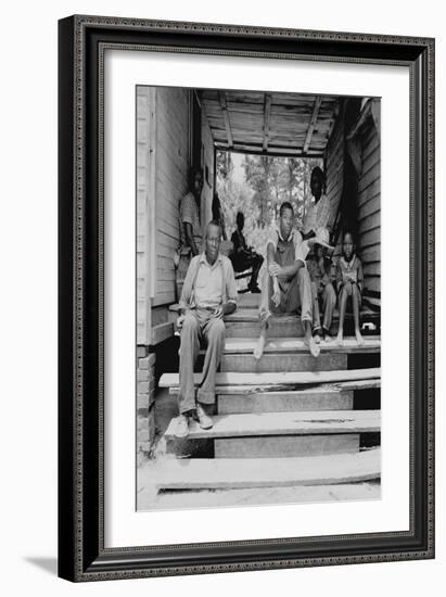 Negro Family Sharecroppers on Porch-Dorothea Lange-Framed Art Print