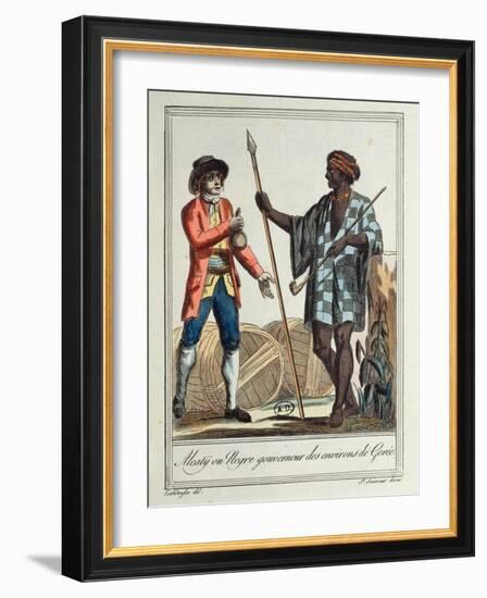 Negro Governor of the Gorée District, 1796-Jacques Grasset de Saint-Sauveur-Framed Giclee Print