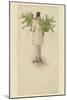 Negro Man Carrying Plantains on Pole-null-Mounted Art Print