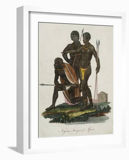 Negroes, Aborigines of Africa Color Engraving-null-Framed Giclee Print