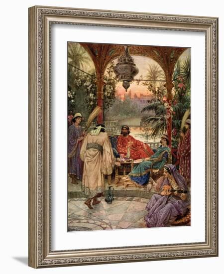 Nehemiah petitions Artaxerxes - Bible-William Brassey Hole-Framed Giclee Print