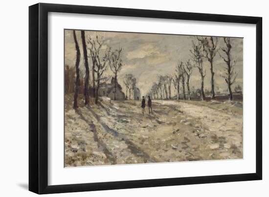 Neige au  soleil couchant-Claude Monet-Framed Giclee Print