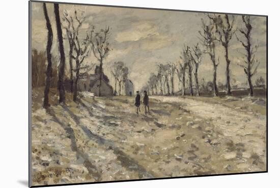 Neige au  soleil couchant-Claude Monet-Mounted Giclee Print
