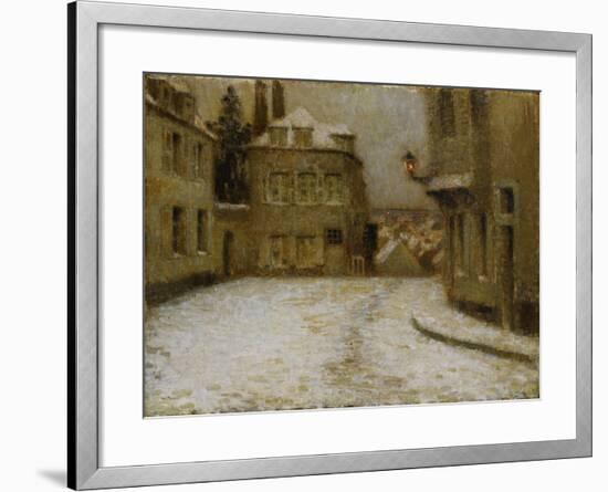 Neige, Montmartre-Henri Eugene Augustin Le Sidaner-Framed Giclee Print