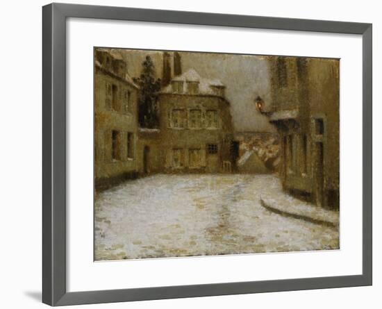 Neige, Montmartre-Henri Eugene Augustin Le Sidaner-Framed Giclee Print