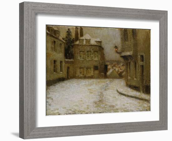 Neige, Montmartre-Henri Eugene Augustin Le Sidaner-Framed Giclee Print