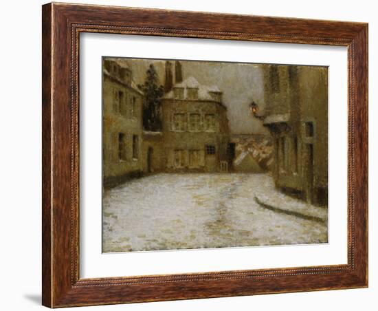 Neige, Montmartre-Henri Eugene Augustin Le Sidaner-Framed Giclee Print