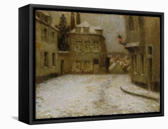 Neige, Montmartre-Henri Eugene Augustin Le Sidaner-Framed Premier Image Canvas