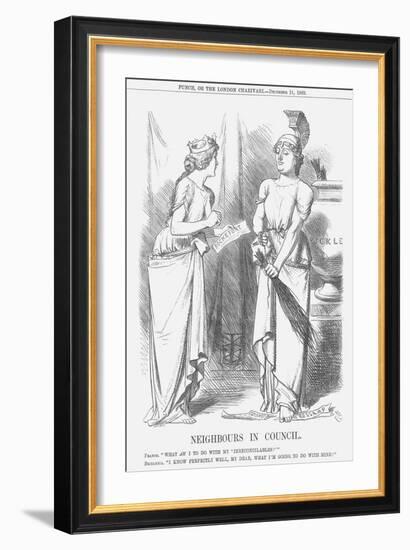 Neighbours in Council, 1869-John Tenniel-Framed Giclee Print