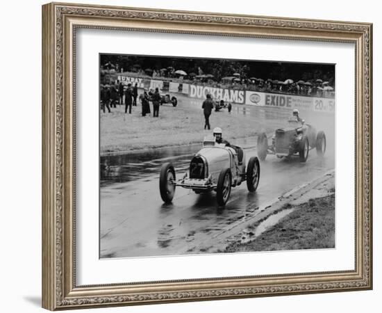 Neil Corner in a Bugatti at Oulton Park, Cheshire, June 1968-null-Framed Photographic Print