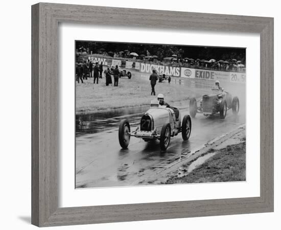 Neil Corner in a Bugatti at Oulton Park, Cheshire, June 1968-null-Framed Photographic Print