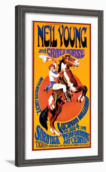 Neil Young and Crazy Horse in Concert-Bob Masse-Framed Art Print