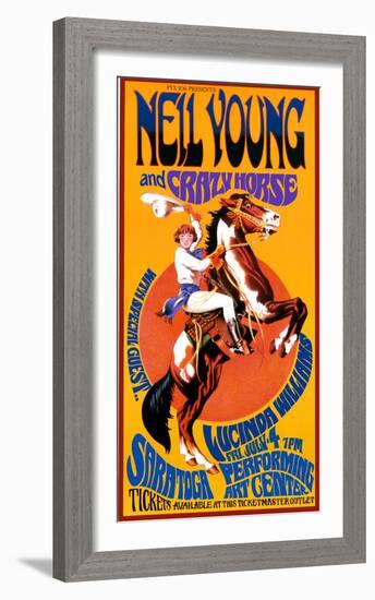 Neil Young and Crazy Horse in Concert-Bob Masse-Framed Art Print